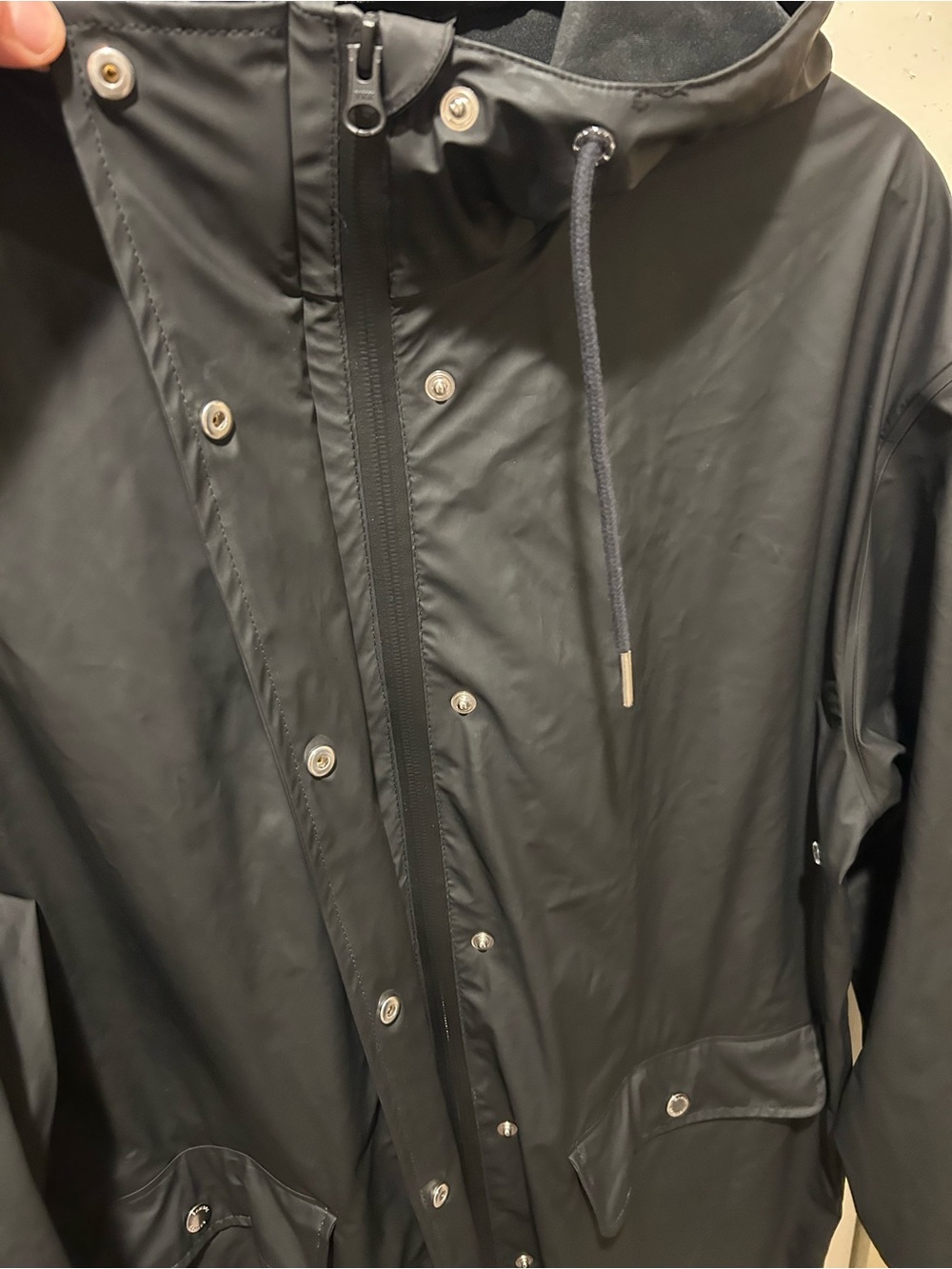 Samsoe Samsoe Stala Long Raincoat Jacket Black , Small - Picture 15 of 15
